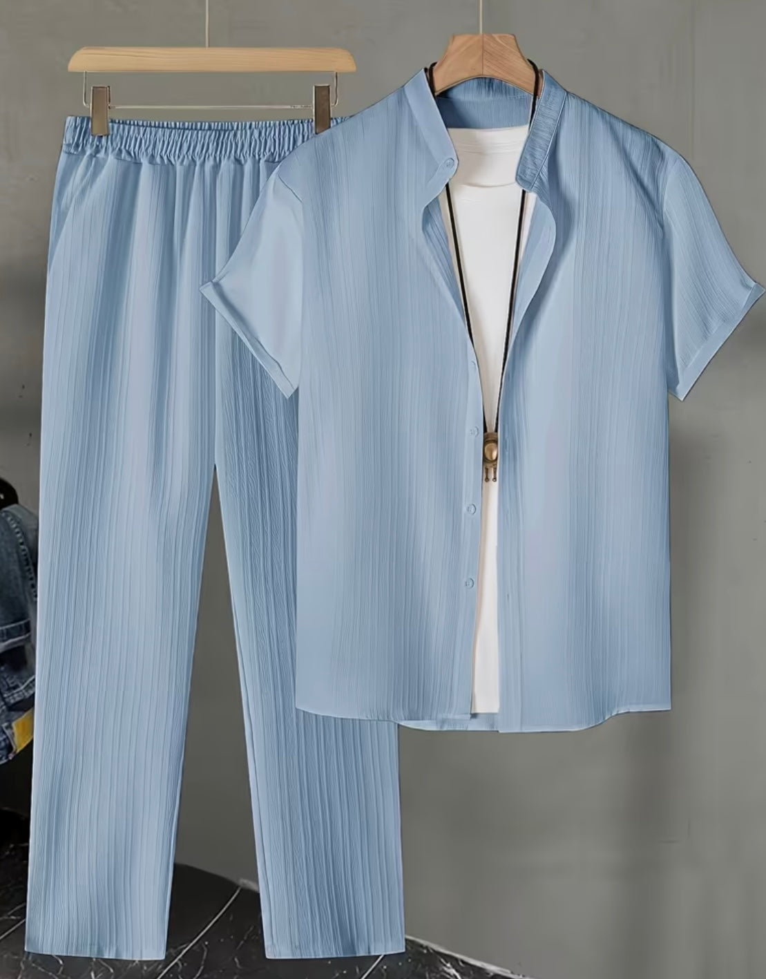 “THE WAVE” modern light blue set