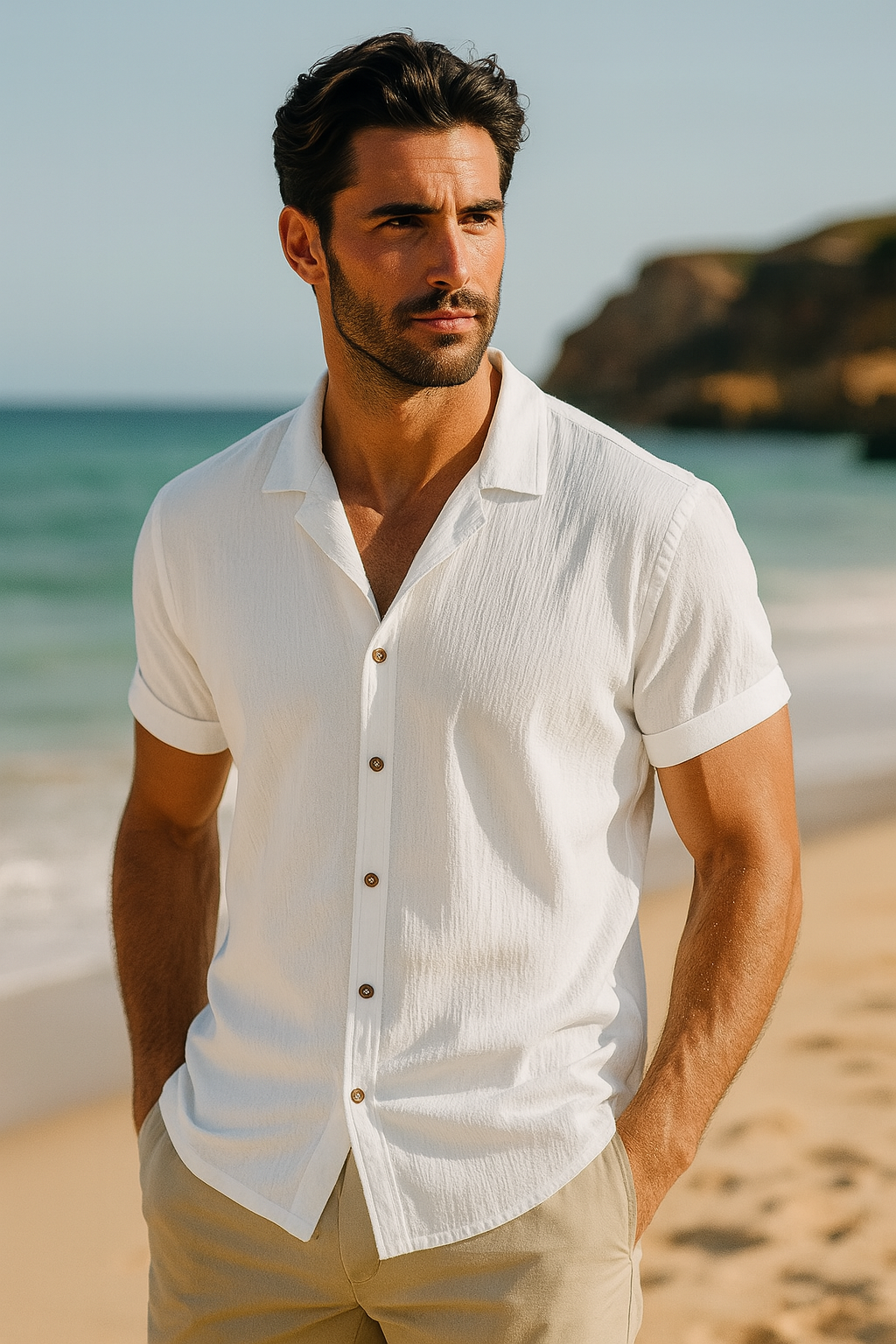 Men’s Button Down White
